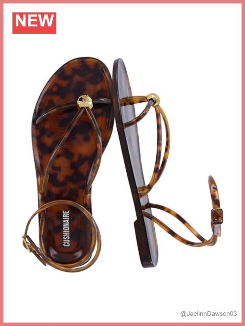 Women's Jelly Slide Sandals with Adjustable Buckle Strap